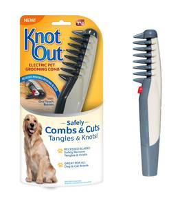 lot 10335 image: Allstar HI KN124 Knot Out Electric Pet Grooming Comb, BlackGrey