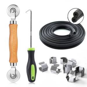 lot 10337 image: Screen Repair Kit, King&Charles 4 in 1 Screen Roller Tools with Bearing & Removal Hook & Clips(8 pcs) & Spline(32 ft) and User Manual, for InstallReplace Door Window Mesh