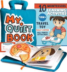 lot 10339 image: My Quiet Book - Toddler Travel Car Plane Airplane - No Parts to Get Lost - Activity Montessori Board Book, Travel Toys for Toddlers 1-3, Gifts for 1 2 3 4 Year Old Girl, Birthday Gifts Toys Age 2-4