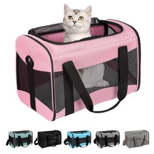 lot 10369 image: Cat Carrying Case - Pet Carrier Airline Approved, Protable and Breathable Pet Travel Carrier Removable Fleece Pad, Collapsible Cat Carrier Dog Carrier for Medium Cats Small Cats Dogs (Small, Pink)
