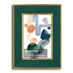lot 10422 image: euwazram Suede 5x7 Frame - Single Frame, Christmas Elegant Green 5 x 7 Poster Frame, 5x7 Picture Frame for Artwork Puzzles Photos and Movie Posters