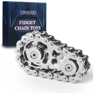 lot 10423 image: Fidget Spinners Toys for Adults Metal Figette Bike Chain Pain Stim Fidgets Toy for Teens ADHD Cool Gadgets Desk Offices Gift Anxiety Relief Items Stress Tool Sensory Spiky Toy for Autism