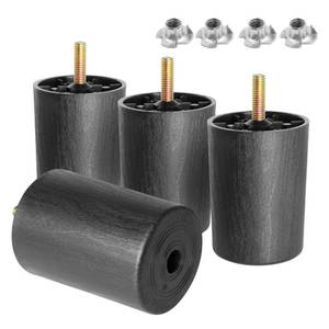 lot 10426 image: Masendelk 3 inch Plastic Furniture Legs, Round Tapered Table Legs Black Sofa Legs Replacement Legs with M8 Hanger Bolts for Couch Table Sofa, Pack of 4