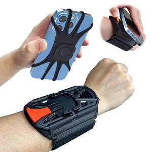 lot 10428 image: Wristband Phone Holder for Running,Phone Wrist Strap 360° Rotation & Detachable - Compatible with iPhone 161513XR, for Samsung and More - Fits 4-6.5 Phones - for Walking(S)
