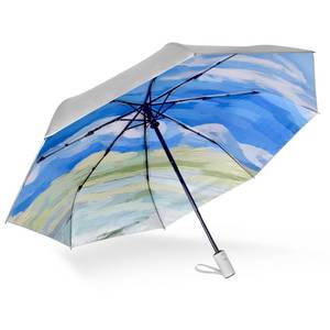 lot 10430 image: Cuby UV Sun Umbrella Compact Folding Travel Umbrella Auto Open and Close for Windproof, Rainproof & 99.9% UV Protection Parasol with Silver Anti-UV Coating