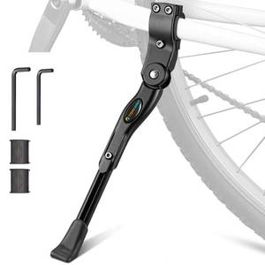 lot 10434 image: TOPCABIN Bike Kickstand Adjustable Aluminium Alloy Bicycle Kickstand Bike Side Kickstand Fit for 22 24 26 28 Mountain Bike Road BikeBMXMTB (Black for 22-24-26-27-28 inch bike)