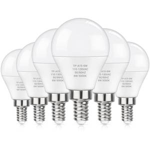 lot 10439 image: MAXvolador E12 LED 60W Equivalent Daylight White 5000K Ceiling Fan Bulbs, 600LM CRI 85 Small Base Candelabra Bulbs, 6W Non-Dimmable, Pack of 6