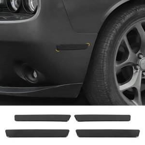 lot 10446 image: JeCar Side Marker Smoked Light Cover Fender Flares Light Trim Exterior Accessories Compatible with Dodge Challenger 2015-2023