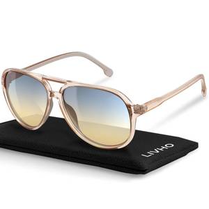 lot 10459 image: livho Trendy Polarized Aviator Sunglasses Women Men, Retro Sun Glasses for Women Men 2025, Oversized UV Protection Shades