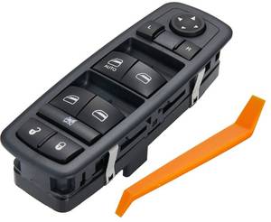 lot 10472 image: ZAPOSTS 8  13 Metal Pins.Master Power Window Switch fits for 2008-2012 Jeep Liberty & Dodge Nitro,2009-2010 Dodge Journey,4602632AB 4602632AD 4602632AC Driver Side Control switches(Green Light)