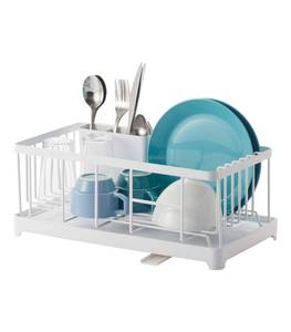 lot 11666 image: YAMAZAKI Alloy Steel home 2875 Wire Dish Drainer Rack, One Size, White