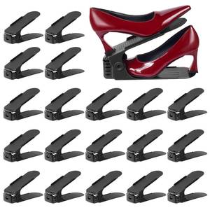 lot 11690 image: ZNCMRR 20 Pack Shoe Slots Organizer 4 Adjustable Stacker for a Pair of Shoes Double Layer Holder Rack 50% Shoe Space Saver Rack Storage for Closet