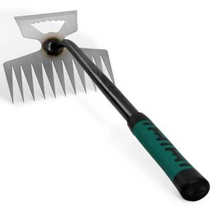 lot 2445 image: Weed Puller Tool, Time-Saving Garden Tools, Upgraded Hadfield Steel Weeding Tool Multifunctional Weeder, Dandelion Weed Puller Tool Gardening Tools for Yard, 11 Teeth