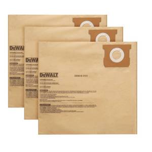 lot 5615 image: 3 Pack DEWALT Dust Bag DXVA19-4101, for 6-10 Gallon WetDry Vacuum, DEWALT Vacuum Bags, Compatible with DXV06P DXV09P DXV09PA DXV10P DXV10PL DXV10S DXV10SA DXV10SB