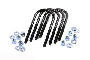 lot 5626 image: Rough Country 58 Round Suspension U-Bolts - 58 Thread x 3.625W x 11L, Set of 4