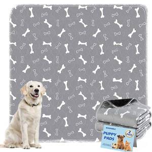lot 5634 image: Baodan Washable Pee Pads for Dogs Large 54 x 54 2-Pack Reusable Puppy Pads Pet Training Pads, Fast Absorb Dog Mats, Waterproof Whelping Pad, Non-Slip Protects Against Urine Leakage