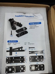 lot 5642 image: A304 Stainless Steel Pivot Door Hinge Kit