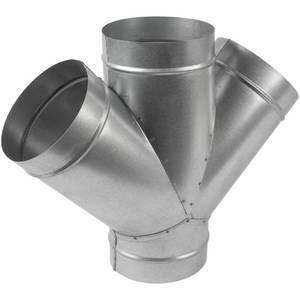 lot 5647 image: HVAC OV 45° Degree �6 x 6 x 6 x 6 Inch X Shape Splitter - Metal 4 Way Fitting Adapter - Galvanized Steel - Spiral Duct Hose Dryer Connector - for Home or Industrial HVAC Ventilation - Branches �6 Inch