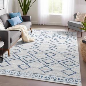 lot 5657 image: jinchan Moroccan 5x7 Area Rugs for Bedroom - Machine Washable Soft Modern Geometric Stain Resistant Non-Slip Ultra-Thin Low-Pile Faux Wool Carpet for Living Room Kitchen Dining Room (5x7ft,Blue)