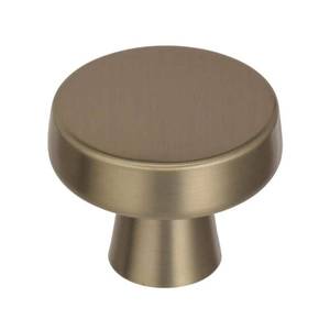 lot 6011 image: Amerock Blackrock 1-516 in (33 mm) Diameter Golden Champagne Cabinet Knob