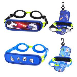 lot 6027 image: RUIGAO 2PK Kids Goggles, Toddler Swim Goggles Pain Free Neorpene Strap, BlackBlue Boys Swimming Goggles for Toddler Age 3-5