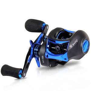 lot 6031 image: Sougayilang Baitcasting Fishing Reel with 9  1 Anti-Reverse Ball Bearings, 8.11 High-Speed Gear Ratio Casting Reel-Blue-Right