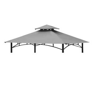 lot 6058 image: Tanxianzhe Grill Gazebo Replacement Canopy Top Cover 5�8 Double Tiered BBQ Roof ONLY FIT for Gazebo Model L-GG001PST-F (Gray)