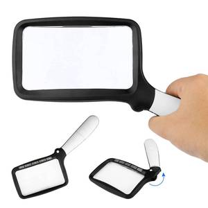 lot 6390 image: Folded Magnifying Glass with Light, 3X Handheld Large Magnifying Glass LED Lighted Magnifier for Seniors Reading, Soldering, Inspection,Jewelry, Exploring (Folding Handle)