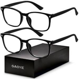 lot 6405 image: Blue Light Blocking Glasses - Fashion Square Eyeglasses, Anti UV Ray Computer Gaming Glasses Blue Blockers for WomenMen