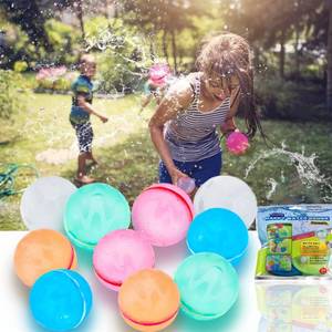 lot 6418 image: ZUPIIY Reusable Water Balloons, Summer Water Toys, Outdoor Toys, Self-Sealing Water Bomb for Kids Adults, Silicone Water Ball Easy Quick Fill, Fun Splash Pool Bomb Party Supplies(12 PCS)