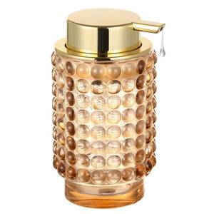 lot 6438 image: LEICURACE Glass Liquid Soap Dispenser, Refillable Liquid Dispenser with Gold Pump, Hand Soap Dispenser for Bathroom��Kitchen, Modern Home Decor��Liquid TypeGold��