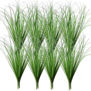 lot 6449 image: YXYQR 24 Pack Bulk Artificial Plants, Fake Greenery Onion Grass Shrubs Flowers Green Wheat Grass Leaves for Home Office Living Room Indoor Outdoor Gardening Vase Pot Decor