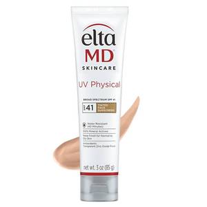 lot 6450 image: EltaMD UV Physical Tinted Mineral Sunscreen for Face SPF 41, 100% Mineral Actives Tinted Face Lotion, Water Resistant, Paraben-Free, Transparent Zinc Oxide Finish, Facial Travel Size Sunscreen 3 oz
