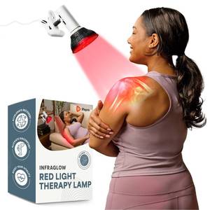 lot 6453 image: LifePro InfraGlow NIR & Red Light Therapy Lamp - Infrared Red Light Therapy Bulb with 18 LEDs & Clip-On Lamp - at-Home Red Light Therapy for Body, Chronic Pain Relief, Skin Wellness, & Recovery