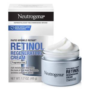 lot 6476 image: Neutrogena Rapid Wrinkle Repair Retinol Face Moisturizer, Fragrance Free, Daily Anti-Aging Face Cream with Retinol & Hyaluronic Acid to Fight Fine Lines, Wrinkles, & Dark Spots, 1.7 oz