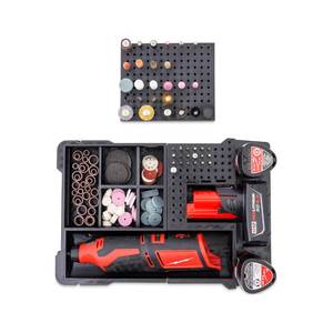 lot 9180 image: LINER ONLY SEE PHOTO M12 Rotary Packout Organizer for Milwaukee Packout Compact tool box- Bit, Sander, and tool protector and - Liner Only