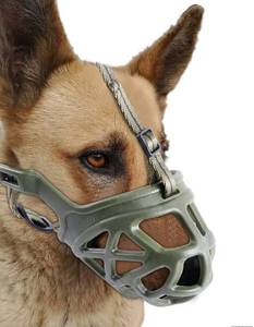 lot 12096 image: Mayerzon Dog Muzzle, Breathable Basket Muzzles for Small, Medium, Large and X-Large Aggressive Dogs Beagle German Shepherd Doberman, Cage Mouth Guard Stop Biting Chewing for Grooming Training