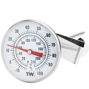 lot 12102 image: Premium Milk Thermometer for Steaming Milk with Clip and 7 inch Probe