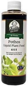 lot 12109 image: Farmer��s Secret Pothos Liquid Plant Food Fertilizer (8oz) - Super Concentrated - 653 Ratio - Strengthen Roots and Encourage Growth in All Varieties of Pothos