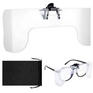 lot 12119 image: Lingvee 1 Pcs View Limiting Device Clip On Cloud-Overs Visors Attaches View Limiting Device Aviation Training Supplies with Soft Case (White)