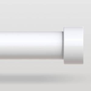 lot 12120 image: VOIIY White Curtain Rods for Windows 18 to 45 Inch(1.5-3.75 Feet),1 Diameter Drapery Rods with Modern Style End Cap Finials,Size18-45