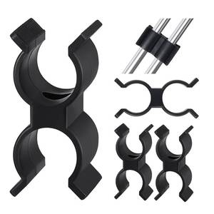 lot 12121 image: Timgle 4 Pcs Bimini Top Hardware Bimini Top Pole Clamps Bimini Bop Parts for Boats Pole Clamp Holder Boat Clip for Anti Rattle Bimini Brace Rowing Boat Dinghy Kayaks Accessories, Black