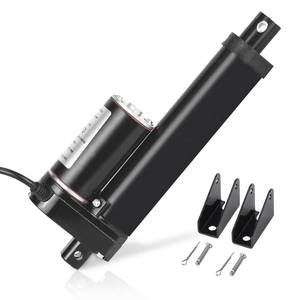lot 12126 image: DC HOUSE 1000N High Speed 14mms Black Actuator Motor 4 Inch 4 Stroke Linear Actuator DC12V with Mounting Brackets (Not Include Wiress Remote Controller) (Used)