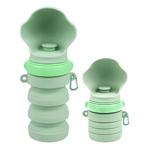 lot 12130 image: Collapsible Dog Water Bottne,Pet Travel Squeeze Bottles for Travel,Food Grade Silicone, to Go Puppy Essentials, Hiking Camping Trip Accessories(Green)