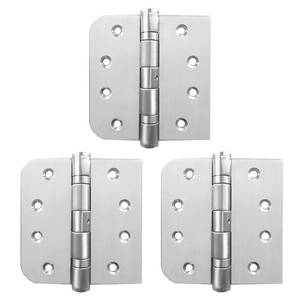 lot 12139 image: 304 Stainless Steel Hinges Exterior Door Hinges Ball Bearing Door Hinge for Door 4 inch with 58 Radius Corners Commercial Interior Outdoor Heavy Duty Hinges (SUS304 Silver 4 inch)