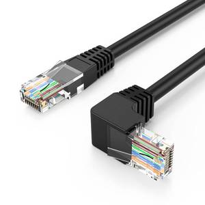 lot 12172 image: CableCreation CAT6 Ethernet Patch Cable RJ45 LAN Cable Gigabit Network Cord 90 Degree Downward Angled,Bandwidth up to 250MHz 1Gbps for PC, Router, Modem, Printer, Xbox, PS4, PS3-3.3 Feet,Black