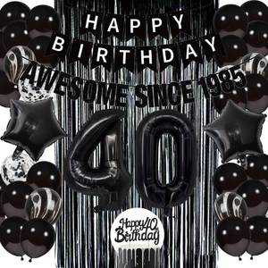 lot 12175 image: Vlipoeasn Black 40th Birthday Decorations for Her or Him, Awesome Since 1985 for 40th Birthday Party Decoration, Happy 40th Men Women Birthday Party Decorations