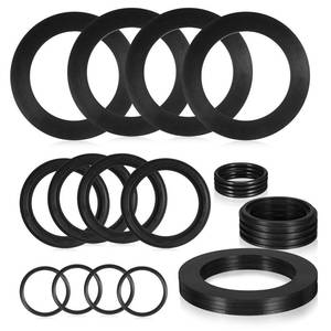 lot 12178 image: 12 Pieces 25076RP Washer and Ring Kit for 1 12 inch Fittings, 25076RP Large Strainer Rubber O-Ring Rubber Washer for Pool Plunger Valves and Replacement Gasket 10745, 10262 and 10255