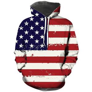 lot 16299 image: Hisayhe Mens American Flag 3D Print Hoodie Casual Funny Hooded Pullover,Colour2,M