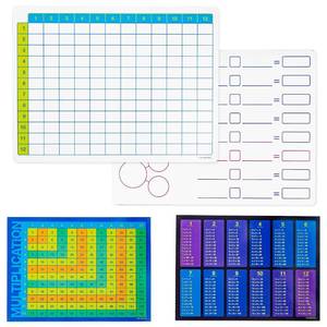 lot 16331 image: Dry Erase Multiplication Board 9x12in Double Sided Whiteboard with Chart for Classroom and Homeschool